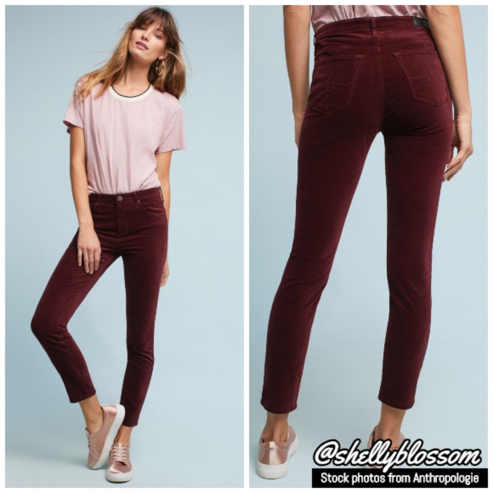 NWT AG The Stevie Mid-Rise Skinny Velvet Jeans 27 - Picture 3 of 4